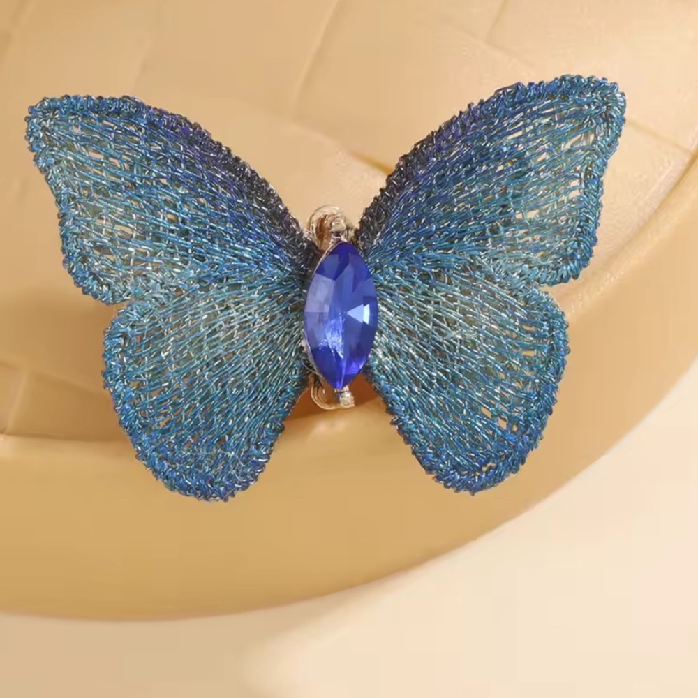 Blue Butterfly Brooch